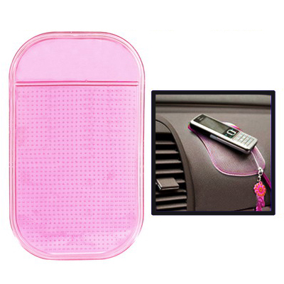 Car Anti-Slip Mat Super Sticky Pad for Phone / GPS/ MP4/ MP3 (Magenta) - Click Image to Close